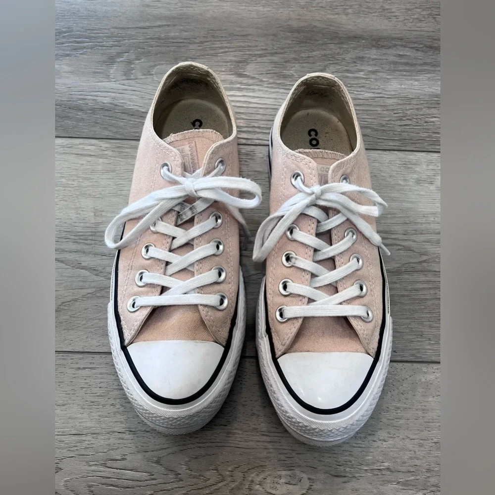 Converse Women's Cream Platform Sneakers - Picture 2 of 7